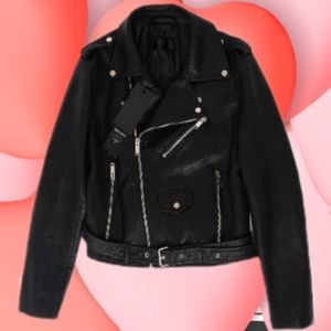 NWT Black Faux Leather Moto Jacket